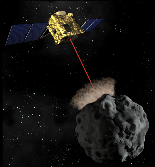 Laser ablation asteroid deflection